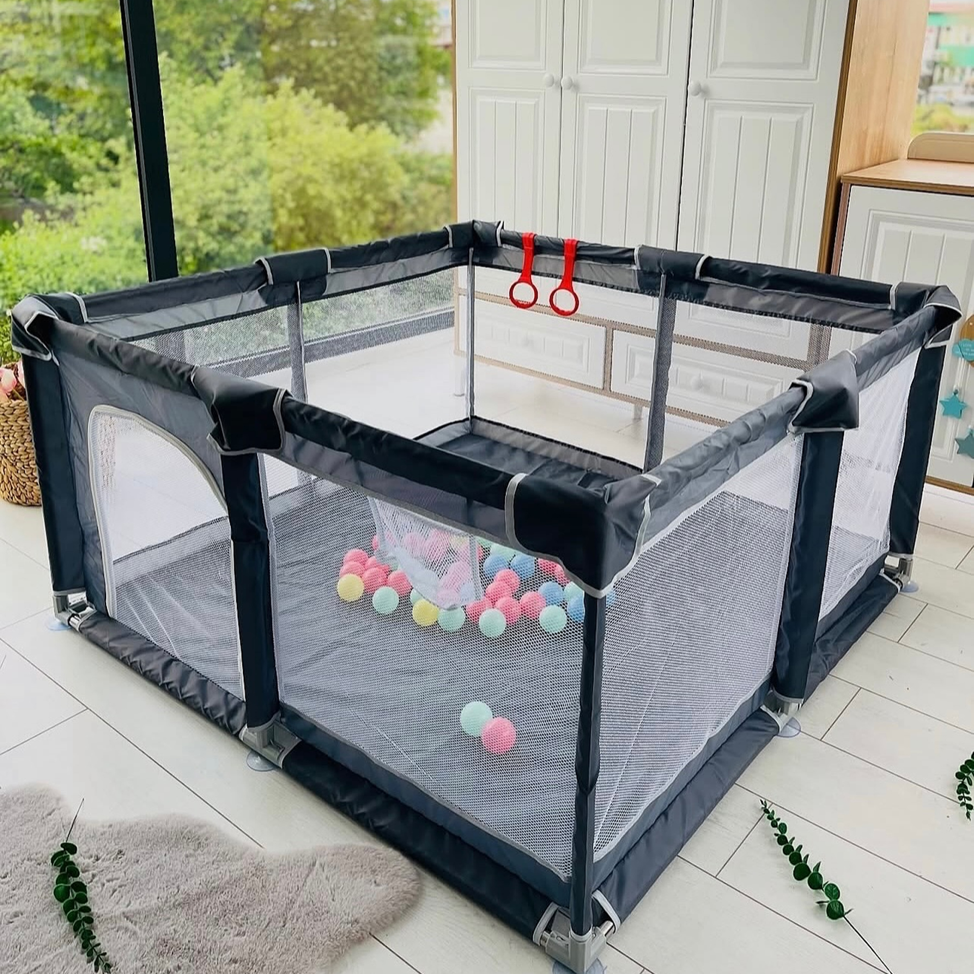 ساحة كورنر لعب للاطفال من فينيسين، 200 × 180 سم للاطفال الصغار - الصورة 5