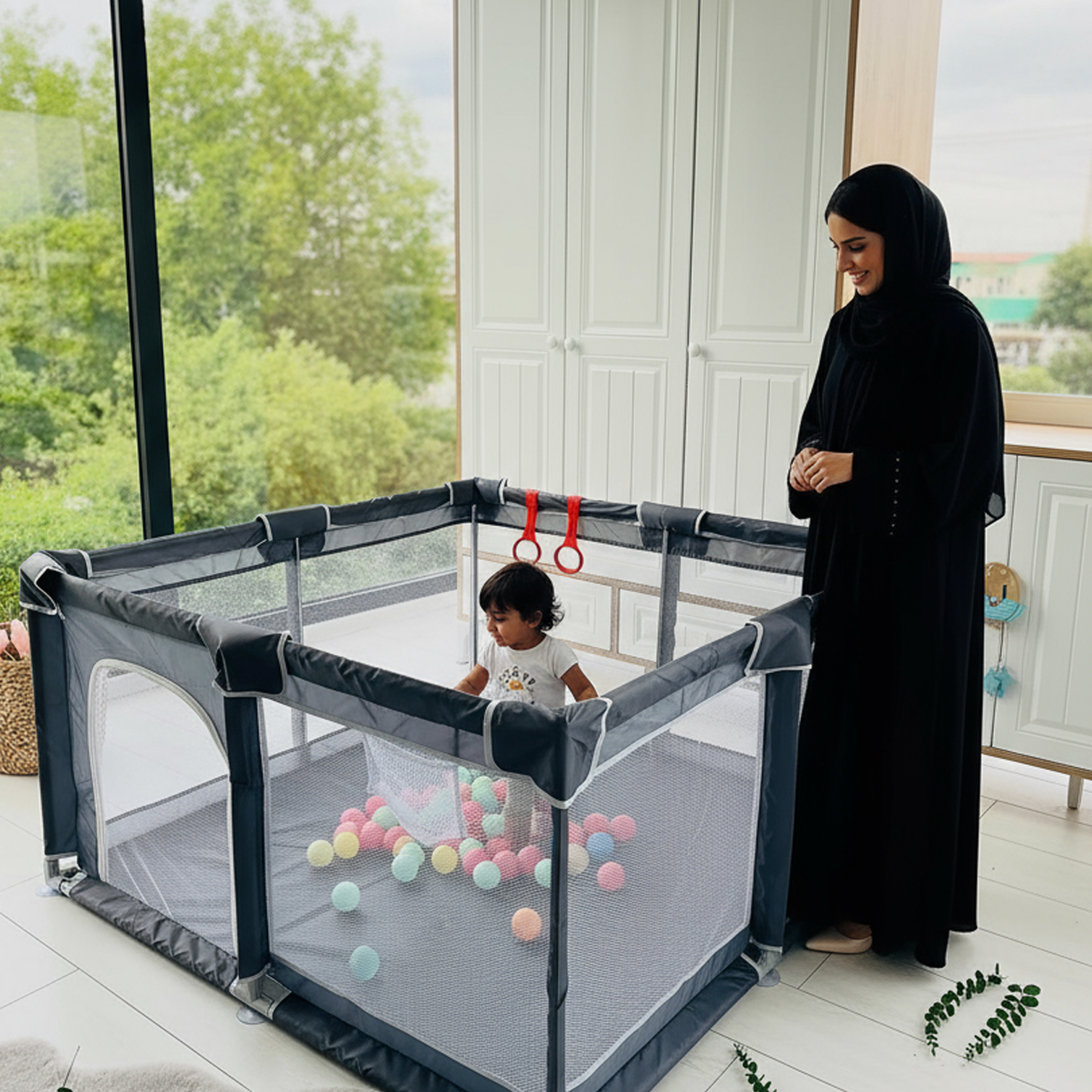 ساحة كورنر لعب للاطفال من فينيسين، 200 × 180 سم للاطفال الصغار