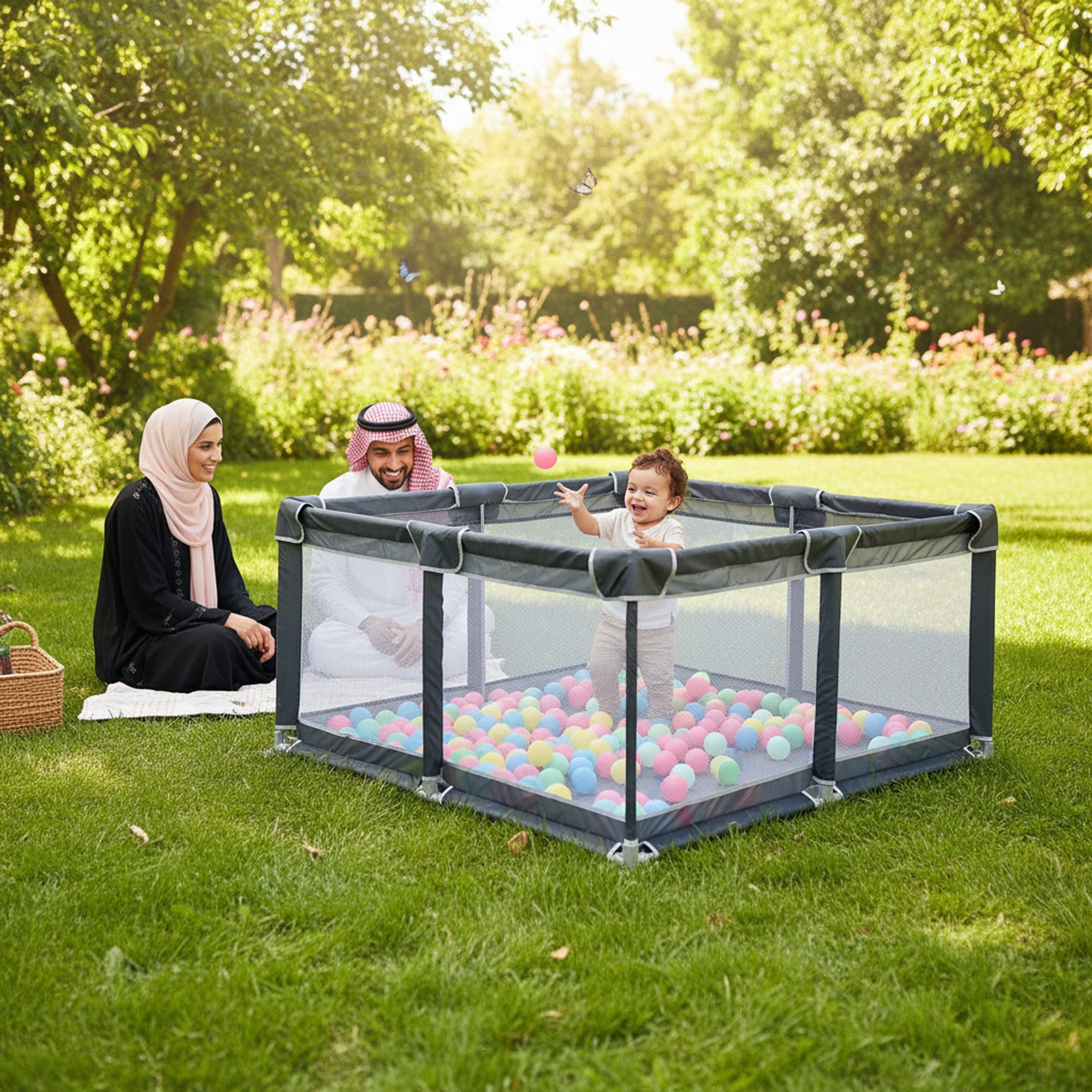 ساحة كورنر لعب للاطفال من فينيسين، 200 × 180 سم للاطفال الصغار - الصورة 2